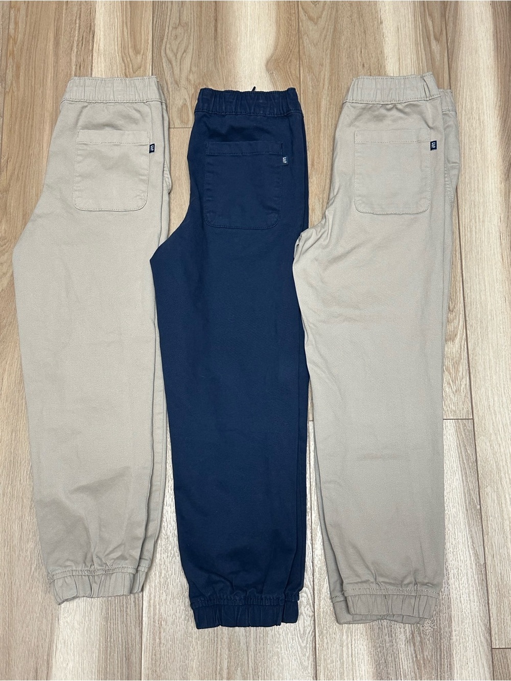 Gap Kids Boy’s Jogger Pants 3-Pack Bundle – Khaki & Navy